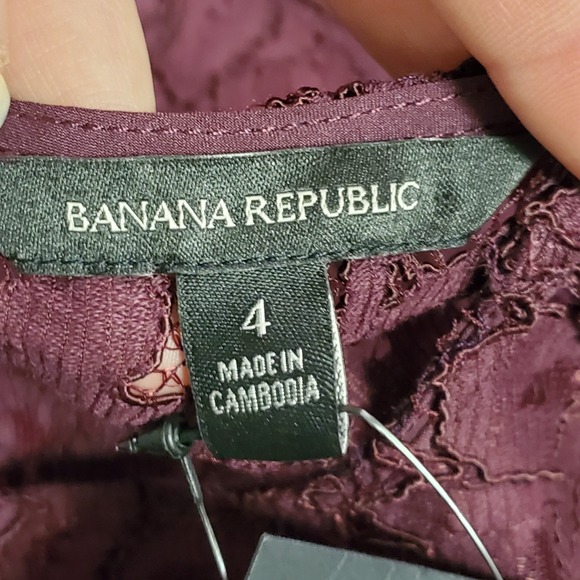 Banana Republic Womens Floral Lace Maxi Dress Size 4 Party Wedding Formal - Picture 5 of 12